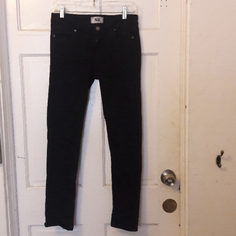 Paige Denim Black Skinny Jeans 28